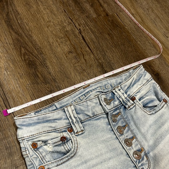 American Eagle Outfitters Light Blue High Rise Button Fly Flare Jeans - Picture 6 of 8